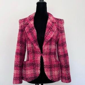 Emanuel Ungaro Pink Plaid Blazer